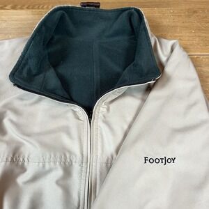 FootJoy FJ Reversible Pullover Jacket Men's Large Nylon Green/Khaki